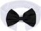 ZTON Handcrafted Adjustable Formal Pet Bowtie Collar Neck Tie for Dogs & Cats (L, Black)
