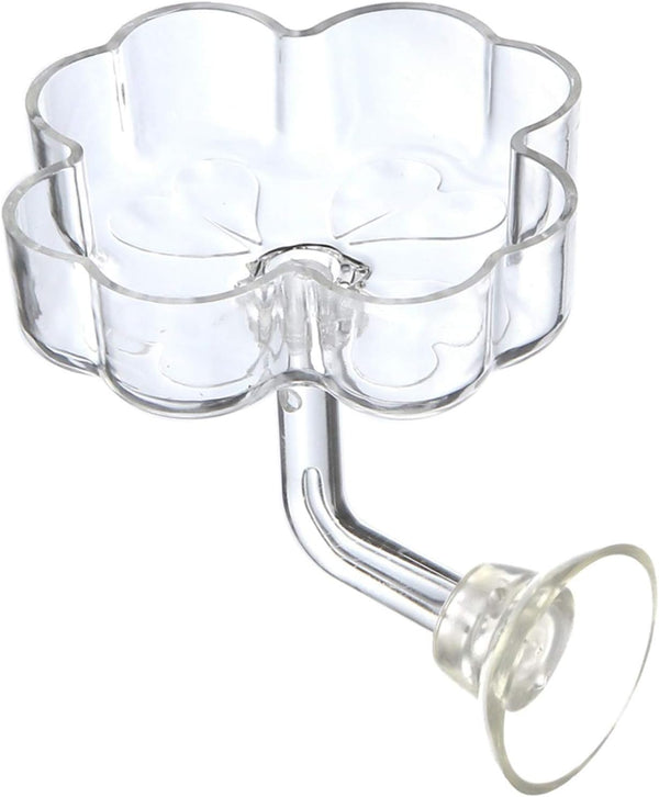 Acrylic Mini Clover Shaped Feeding Dish for Shrimp/Small Fish in Aquarium