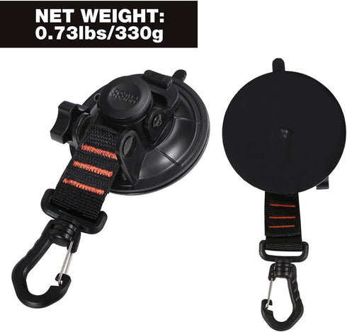 REDCAMP Heavy Duty Suction Cup Anchor with Securing Hook Tie Down, Removable Camping Tarp Accessory