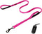 Dog Leash, Heavy Duty Double Handle, Reflective Training Lead for Large Breed Dogs, 5FT/6FT - Pink
