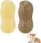 Squeaky Dog Toys Interactive - 2 PCS Peanut Shape Teeth-Cleaning Chew Toy for Medium, Large & Small Breeds