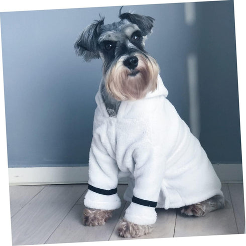 Ipetboom Pet Dog Bathrobe Hooded Towel - High Absorbent Quick-Drying Robe for Large Dogs & Cats - Soft Plush Pajamas