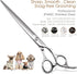 Professional Straight Dog Grooming Scissors, 7.0'' Shears for Cutting Thick Hair of Small Medium Pets and Cats