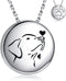 Pet Cremation Necklace for Dog - Sterling Silver Always in My Heart Paw Print Memorial Keepsake Pendant Urn Jewelry for