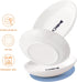 Dorakitten Ceramic Cat Food Plates, Wide Bowls for Wet Food, Shallow Dishes for Kittens with Non-Slip Mat
