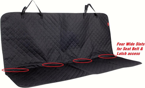 Kaiphy 4 Waterproof Dog Car Seat Cover for Back Seat, Non-Slip & Universal Fit for SUV, Car, Truck with Safety Belt