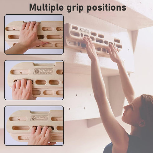 Wooden Hangboard for Climbers - Strength Training Grip Exerciser