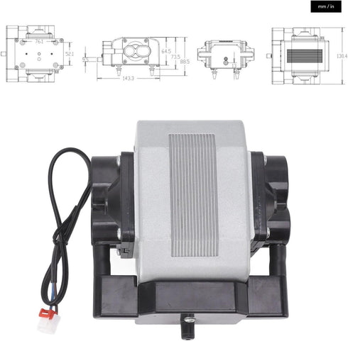 Fish Compressor Pump, 16W Silent Operation for Aquarium Fish Tank and Hydroponic Systems