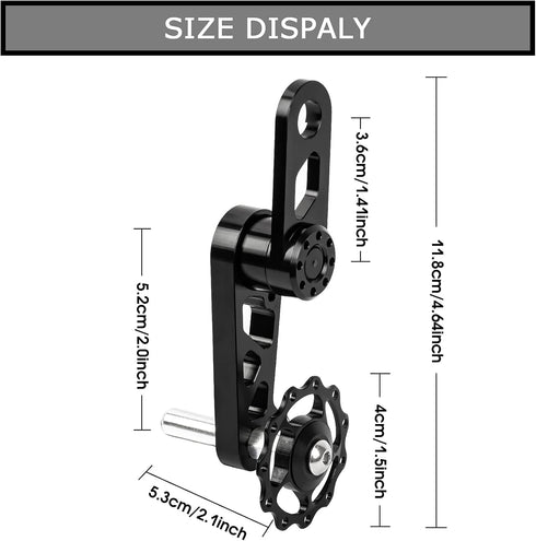 psler Bike Chain Tensioner with Derailleur Hang, Chain Guide for Folding Bicycle Accessories