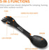 PSKOOK 5-in-1 Utility Tactical Spork, 2-Pack Stainless Steel Camping Utensil for Hiking, Backpacking