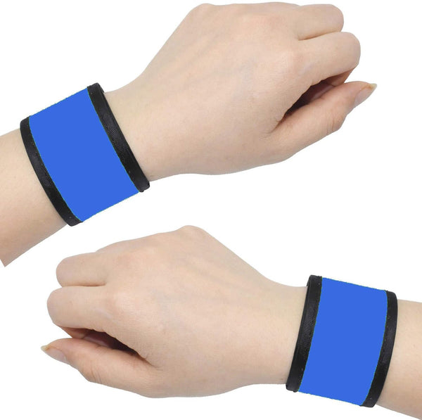 LED Slap Bracelets, Light Up Armbands Glow in The Dark Safety Reflective Wristbands for Running, Fits Men Women Kids