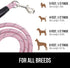 Gorilla Grip Heavy Duty Dog Leash - Soft Handle, Strong Reflective Rope for Night Walking, Pink