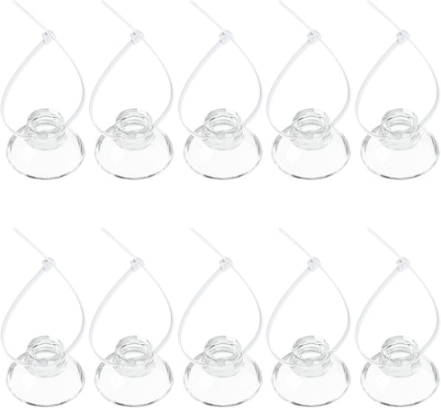 Pawfly 10 Pack Suction Cups with 20 Adjustable Zip Ties for Aquarium Fish Tank Binding Moss and Shrimp Nest