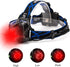 Zoomable LED Hunting Red Light Headlamp with 3 Lighting Modes, Water Resistant for Running, Camping, Hiking, Reading
