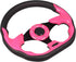 Pink Golf Cart Steering Wheel Universal Fit for Yamaha EZGO RXV & TXT, Club Car DS, Precedent Tempo
