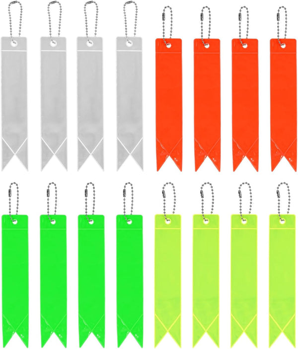 PATIKIL Safety Reflector - 16 Pack Reflector Tag Pendant Keychain Gear for Backpack, Cycling, Running