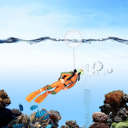 Fish Tank Diver Floating Ornament, Cute Cartoon Diver with Floating Device, Aquarium Landscape Decoration