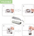 Portable Pet Double Bowl with Carry Case, Foldable Anti-Overflow Silicone Feeding Bowl for Cat or Dog