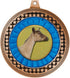 2.75-Inch Bronze Dairy Goat Medal Trophy with Free Ribbon