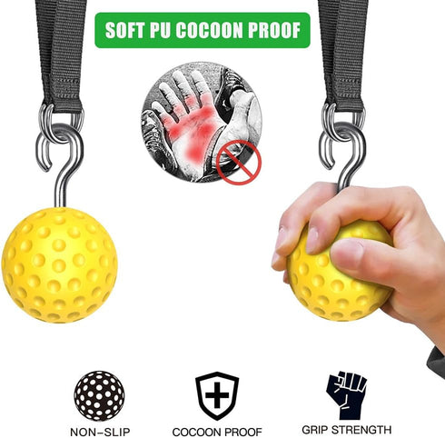 SELEWARE Non-Slip Pull Up Power Balls, Rock Climbing Grips for Strength Training, Home Gym Workout Equipment