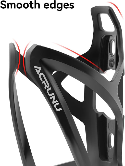 Ultra-Light Bike Water Bottle Holder - Secure and Convenient Holder for Bike (Black)