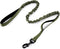 rabbitgoo Green Military Dog Leash, 5.2FT Bungee Training Leash with Shock Absorption & 2 Padded Control Handles