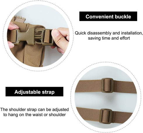 Tactical Hand Warmer, Foldable Hand Warmer Pouch Molle Warmer Bag with Hook&Loop for Outdoor Winter Hunting Camping
