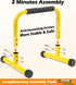 TABEKE Push Up Bar, 14'' High Steel Parallettes & Dip Bar with Foam Handle for Home Gym Strength Training