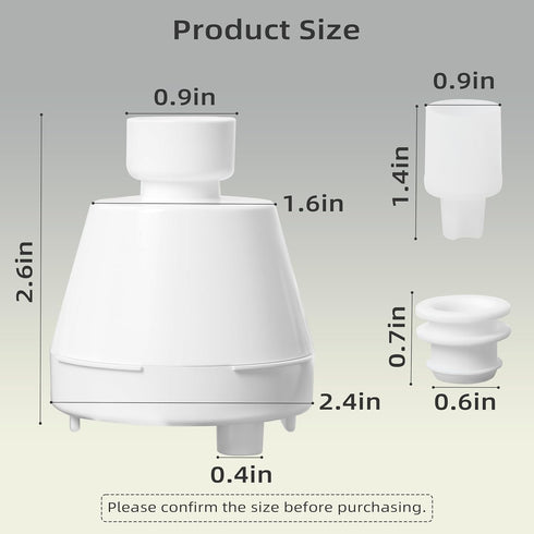 Cat Water Fountain Replacement Filter Housing & Silicone Nozzle Plug Set for Pet Water Dispenser