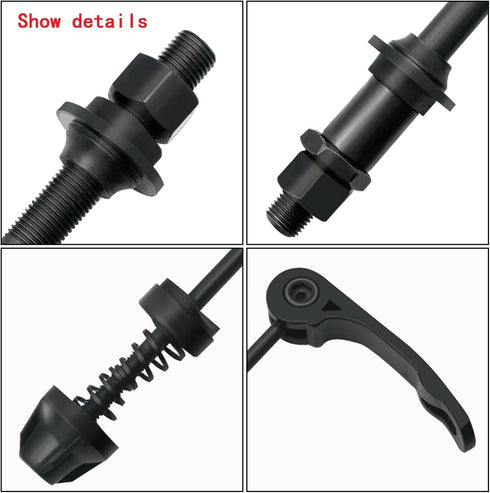 Free-fly MTB Quick Release Bicycle Hub, 1 Pair, Road Mountain Bike Front & Rear Axle Hollow Shaft Set with Standard
