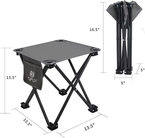 Opliy 2 Pack,13.5 Inch Camping Stool Portable Folding Stool for Outdoor Gardening and Beach Hiking Fishing,Foot Stool
