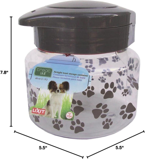 Lixit Dog Treat Plastic Jar, 64 Ounce