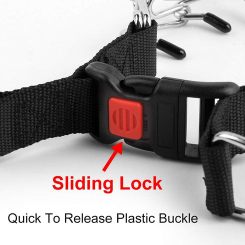CBBPET Adjustable Dog Prong Collar with Quick Release Buckle for Small Medium Large Dogs