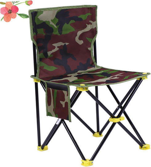Garneck Oxford Cloth Steel Frame Sturdy Lightweight Outdoor Folding Chair for Hiking Fishing Camping Beach Travel