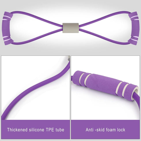 FYY Figure 8 Resistance Bands, Yoga Resistance Band Stretch Fitness Band, Pull Rope, Chest Arm and Shoulder Stretch Bands Exercise Equipment for Home Workout, Physical Therapy, Strength Training by FYY
