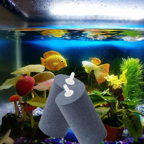 Large Air Stone Hydroponics, 4 x 2 Inch Bubble Diffuser for Aquarium, Fish Tank, Pond (3-Pack)