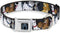 Buckle-Down Dog Collar Seatbelt Buckle Disney Dogs Group Collage Paws Gray Black, 1.5 Inch Wide - Fits 16 to 23 Inches