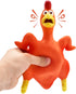 Rubber Chicken Dog Toy, 3 Pack Latex Squeaking Chicken Toys, Funny Interactive Fetch Toy for Small Medium Large Dogs