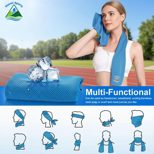 4 Pack, 40"x12" Cooling Towel Ice Towel for Instant Relief, Microfiber Chilly Towel for Sports, Gym, Running, Yoga