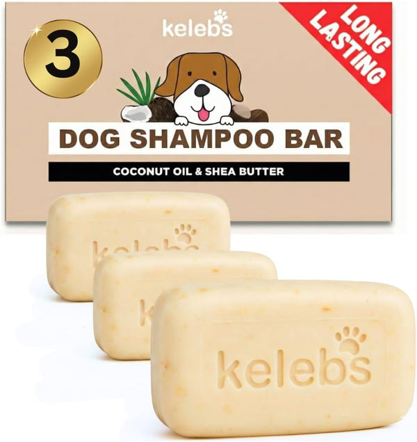 Deshedding Dog Shampoo Bar for Shedding Control, Natural Ingredients with Coconut Oil