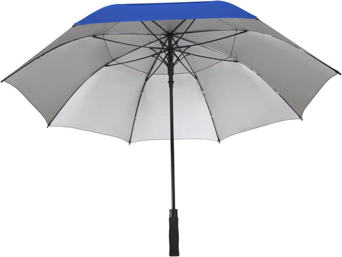 Large UV Protection Golf Umbrella, Windproof Rain/Sun, 54/62/68 Inch
