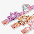 Dog Collar, Girl Dog Collar with Floral Pattern and Detachable Rhinestone Flower for Small Medium Large Dogs