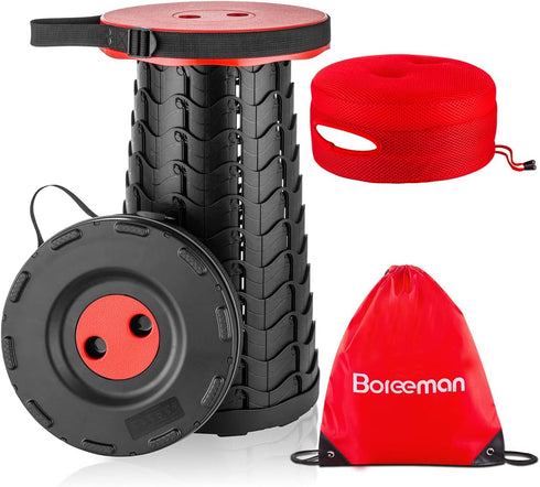 Boreeman Upgraded Folding Stool with Cushion Lightweight Yet More Sturdy with Load Capacity