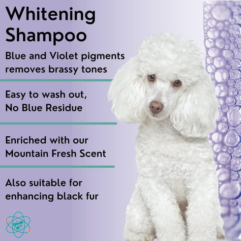 16 fl oz Dog Whitening Shampoo - Puppy Shampoo for White Coats - Hair and Fur Whitener Made in The USA
