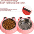 Skrtuan Stainless Steel Pet Bowls - Double Food & Water Bowls for Dogs, Cats, Non-Slip Feeder