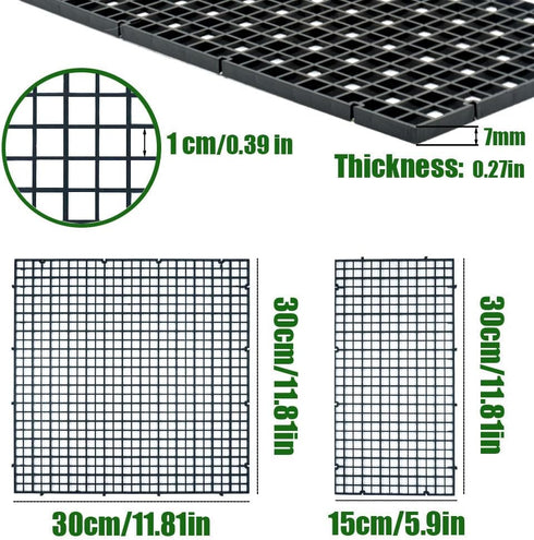 8 Pieces Aquarium Grid Plastic, 11.8x11.8in (30X30cm), Fish Tank Divider for DIY Filtration