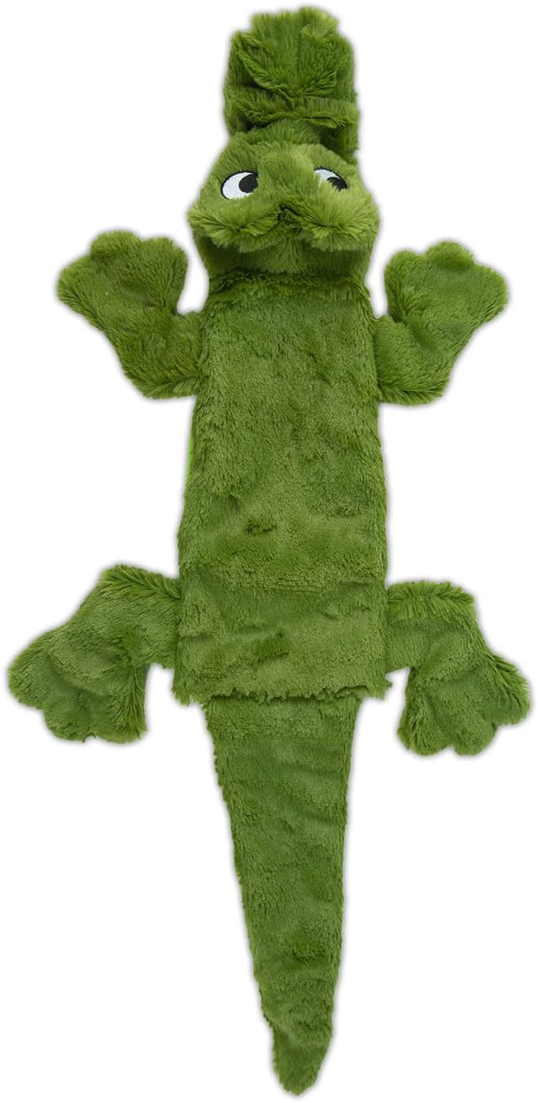Best Pet Supplies 2-in-1 Stuffless Squeaky Dog Toys, Soft Durable Fabric for Small, Medium, Large Pets, Alligator,