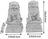 Asian Fu Foo Dogs Statues, Mini Guardian Lion Figurine Sandstone Pets for Fish Tank Aquarium Landscape Ornaments