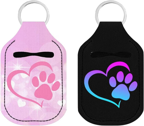 2 PCS Hand Sanitizer Holder Keychain for Adults Kids Backpack Purse