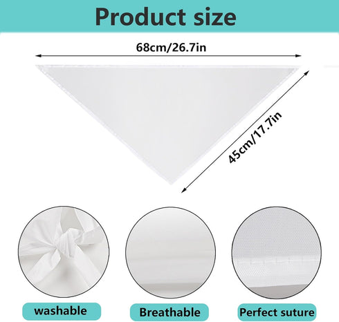 30 PCS Sublimation Blank Dog Bandana,DIY Custom Holiday Dog Scarf, Sublimation pet Triangle bib Handkerchief Large Dog Accessories Tags Blanks Bulk